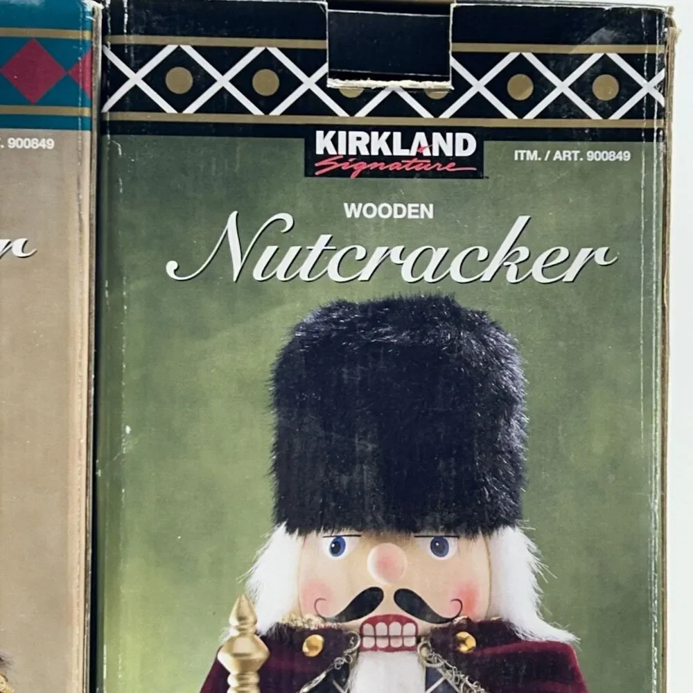 Bundle Of 2 Kirkland Signature Wooden 19” Nutcrackers With‎ Boxes